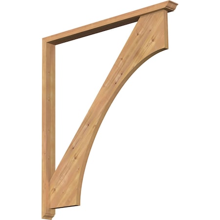 Ekena Millwork Westlake Traditional Smooth Bracket w/ Offset Brace, Western Red Cedar, 3 1/2"W x 42"D x 48"H BKT0402X42X48WTL01SWR